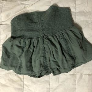 American Eagle Olive Babydoll Tube Top